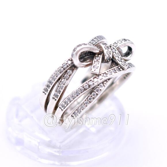 AUTHENTIC PANDORA Delicate Sentiments Statement Ring - 190995CZ - Picture 12 of 13